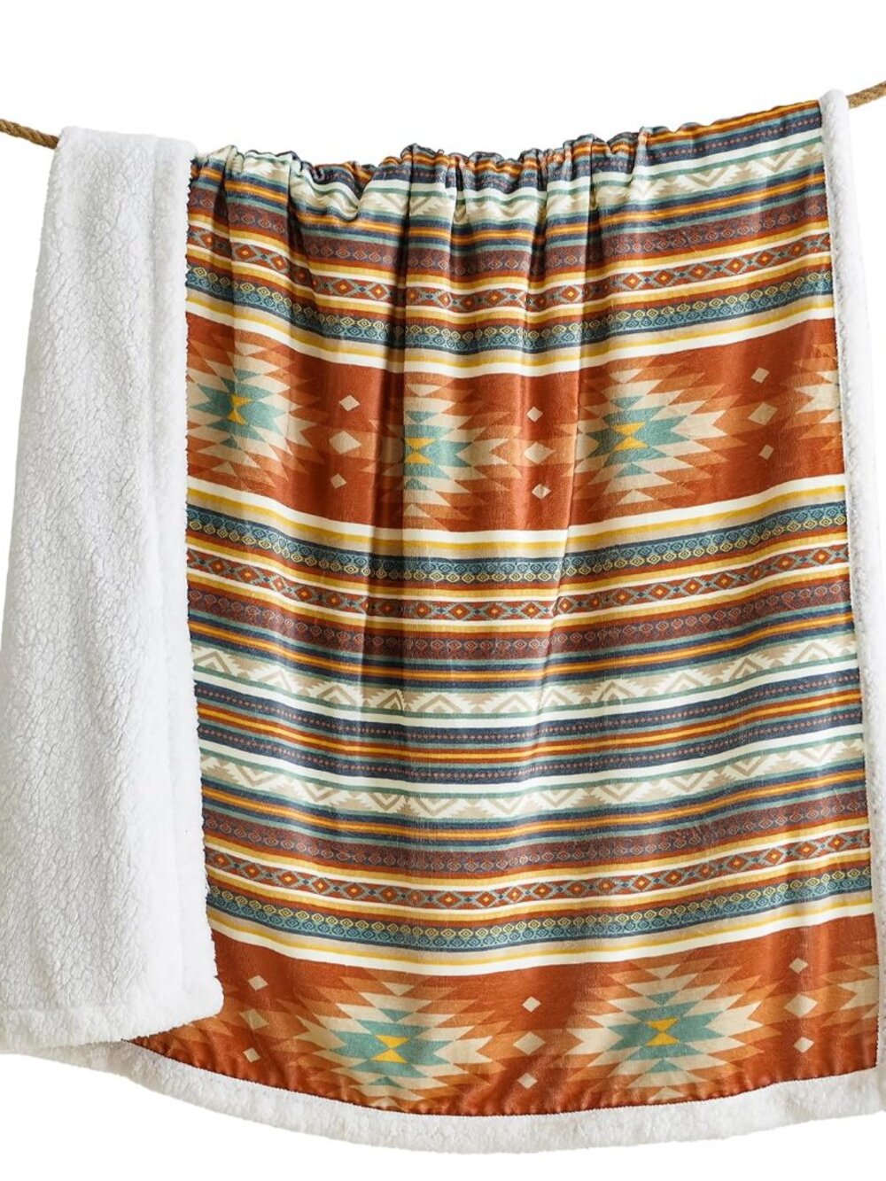 Indigo Hill by Del Sol 54x68 Sherpa Throw Blanket